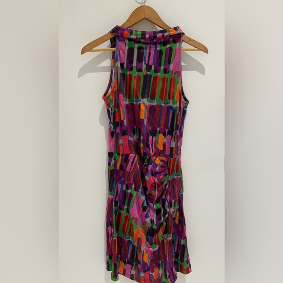 & Other Stories halter jersey mini dress in abstract print - Picture 4 of 7